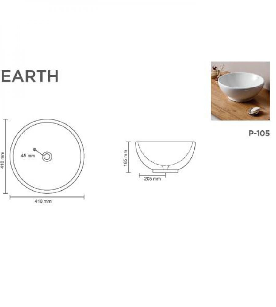 EARTH V-6032 | Table Top Basin