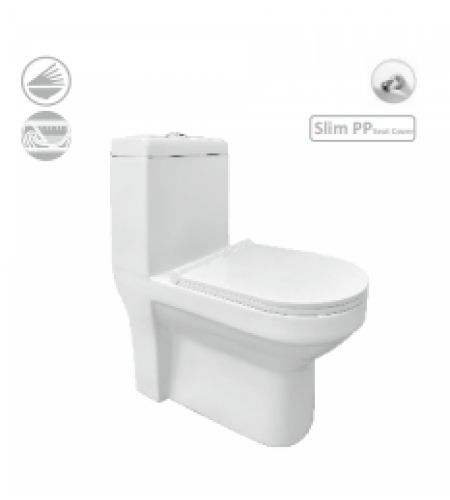 GEMMA GS/WC/1008 ONE PIECE WATER CLOSET | FLOOR MOUNTED | SLIM PP SEAT COVER
