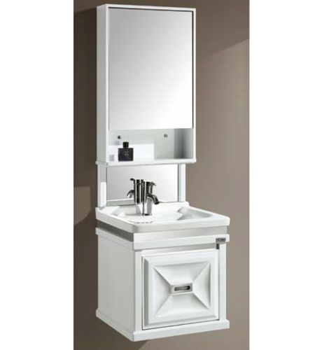 NP-1040 Bathroom Vanity with Washbasin and mirror | PVC Wall mounted vanity