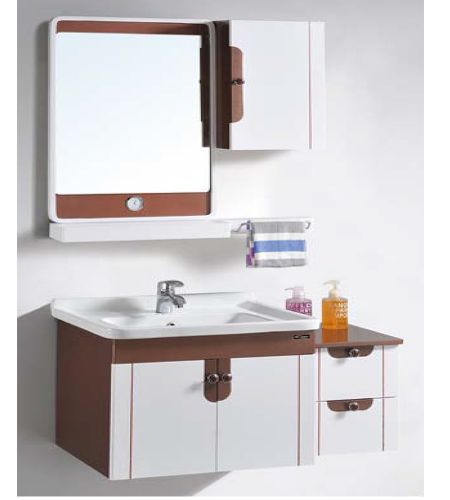 NP-3002 Bathroom Vanity With Wash Basin | PVC Wall Mounted Vanity