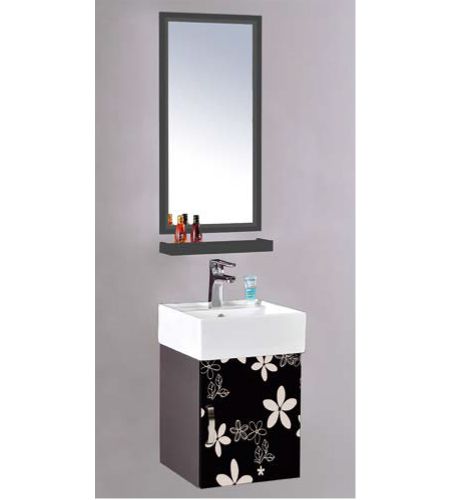 NS-175 Bathroom Vanity Stainless steel Wall mounted with mirror and self