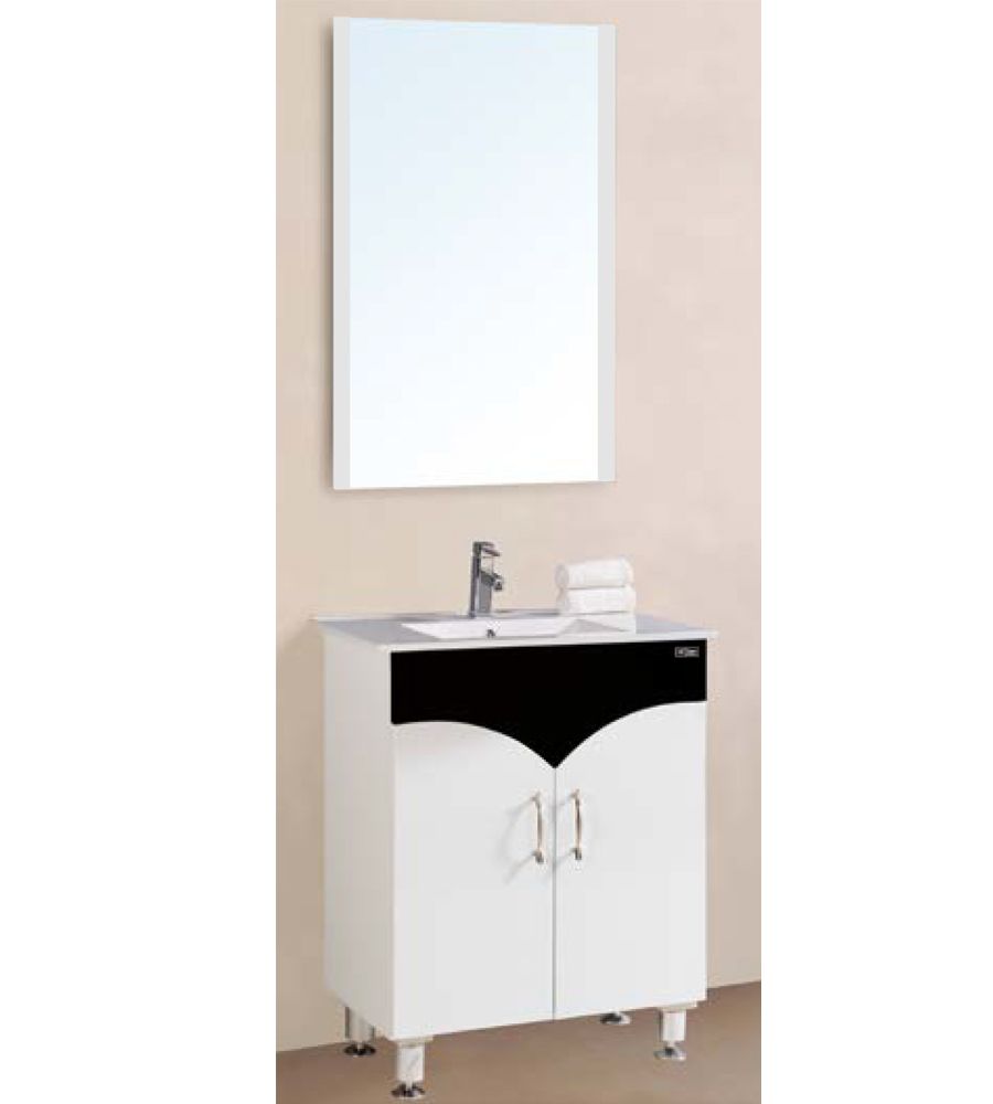NP-1006 Bathroom Vanity with Washbasin and Mirror | PVC Floor mounted Vanity
