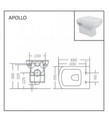 APOLLO GG/WH/55005 Wall Hung | PP Seat Cover