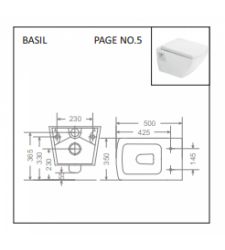 Basil Rimless GS/WH/3010 Wall Hung | Rimless | Slim UF