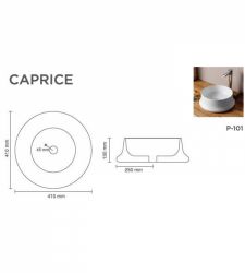CAPRICE — V-6049 Table Top Wash Basin | Wash Basin Glossy