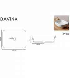 DAVINA V-6045 Table Top Basin | Glossy