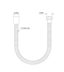 Flexible Tube - Chrome