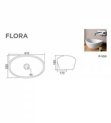 FLORA V-6037 | Table Top Basin | Glossy Collection