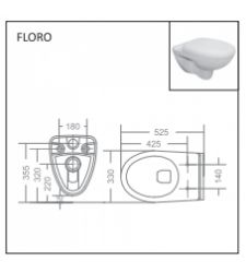 FLORO GG/WH/55006 Wall Hung | PP Seat Cover