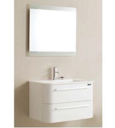 NP-3012 Bathroom Vanity With Wash Basin | Artificial Stone Basin | PVC Wall Mounted Vanity | Mirror with light