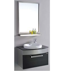 NS-103 Bathroom Vanity With Mirror and Self | Stainless Steel Wall mounted Vanity
