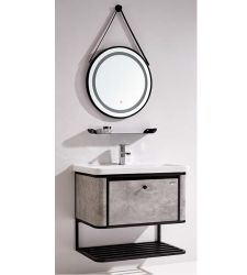 NS-920 Bathroom Vanity With Washbasin, mirror and self | Stainless Steel Wall mounted vanity