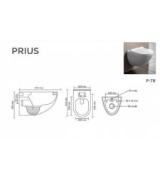 PRIUS V-9009 | ALASKA WHITE WITH SLIM SEAT COVER | Wall Hung | WC |