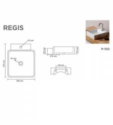 REGIS V-6001 Table Top Basin | Glossy
