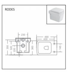 RODES GG/WH/55004 Wall Hung | PP Seat Cover