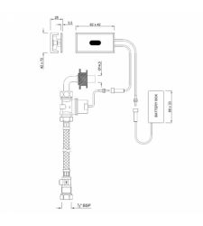 Sensor Flushing Valve for Urinal| SNR-CHR-51097 |