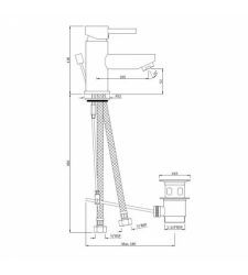 Single Lever Basin Mixer with Popup Waste | FLR-5051B|