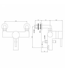 Single Lever Bath Tub Mixer (High Flow) | FLR-5133 |Wall Mixer |