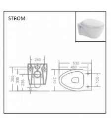 STROM GG/WH/55007 Wall Hung | Blind installation | UF Seat Cover