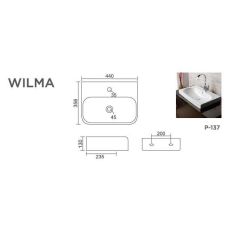 WILMA V-5005 | SEMI RECESSED BASIN |  GLOSS