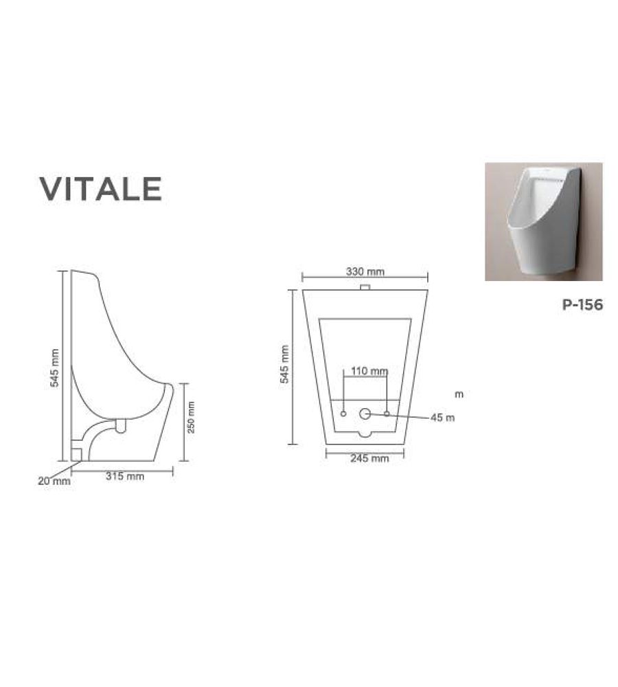 VITALE  V2501 Urinal