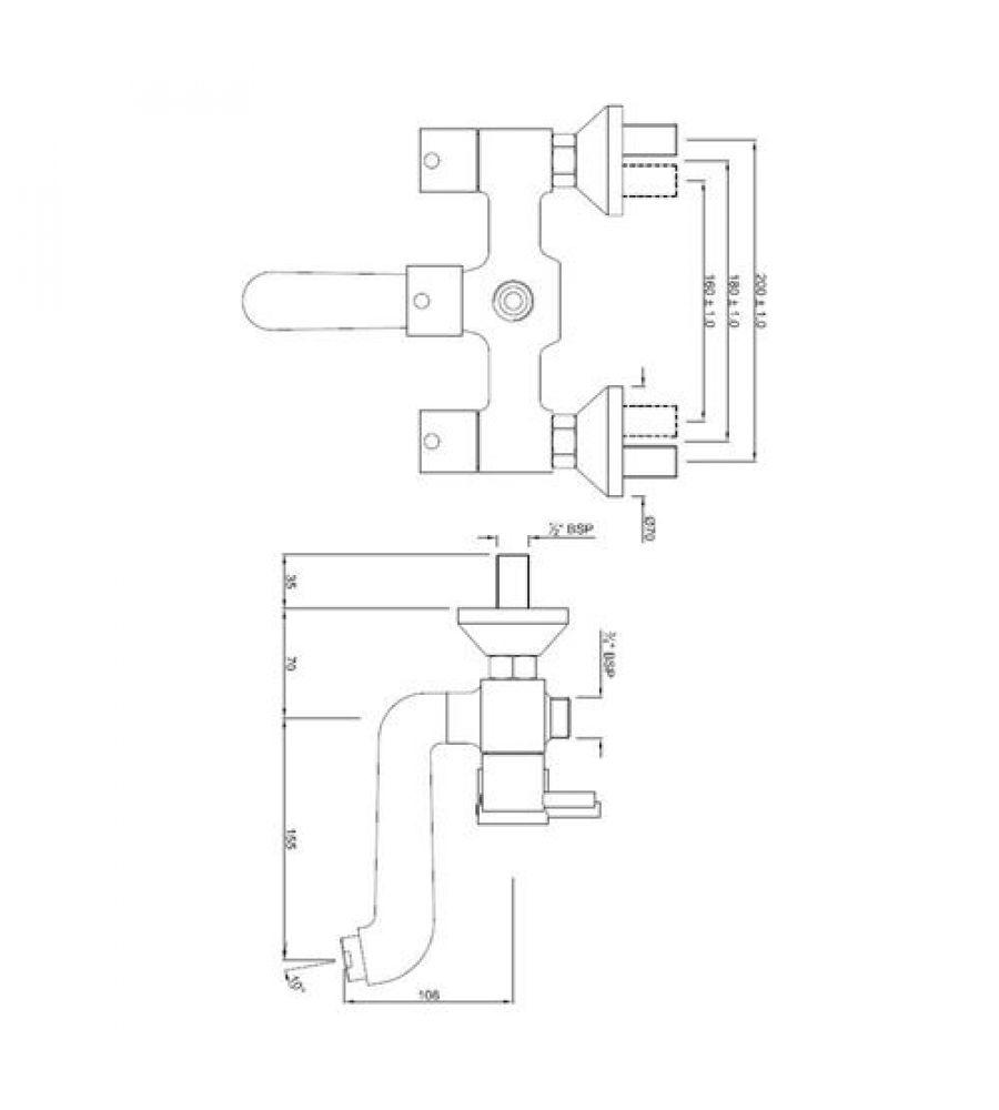 Wall Mixer with Telephone Shower Arrangement |FLR-5217N
